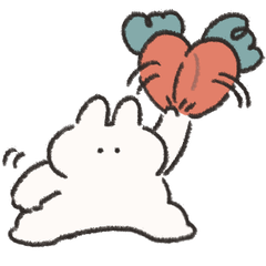 文字なし うさぎときどきにんじん4